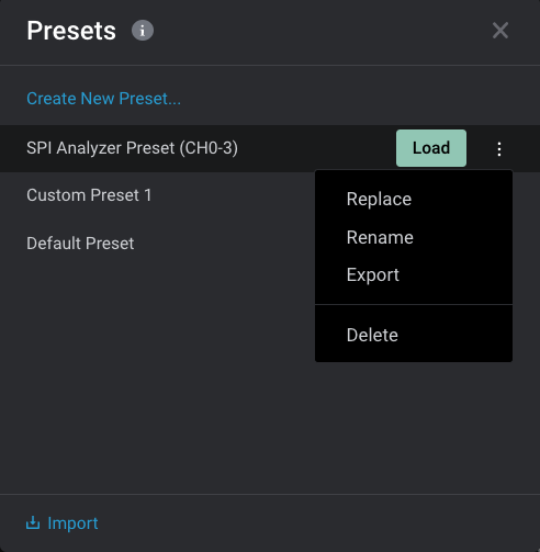 Preset Window