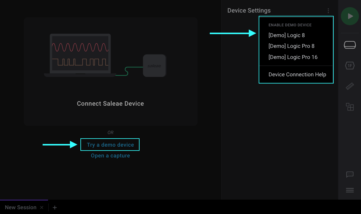 Running the software in Demo Mode